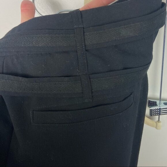 Anthropologie Black Wide Leg Pants Elevenses Size 2 Tie Waist Trousers Belted - Picture 7 of 10